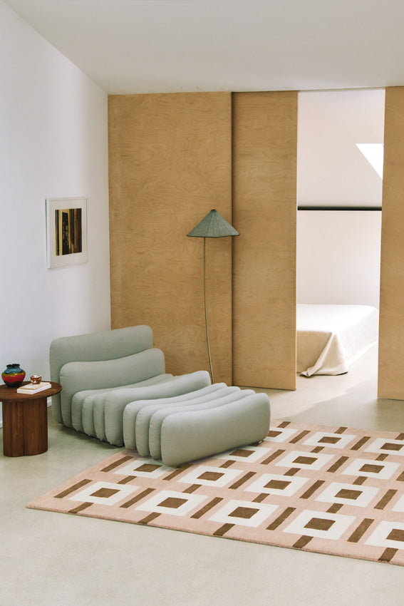 Toulemonde Bochart Elena Naturel Tapis Brun En Laine