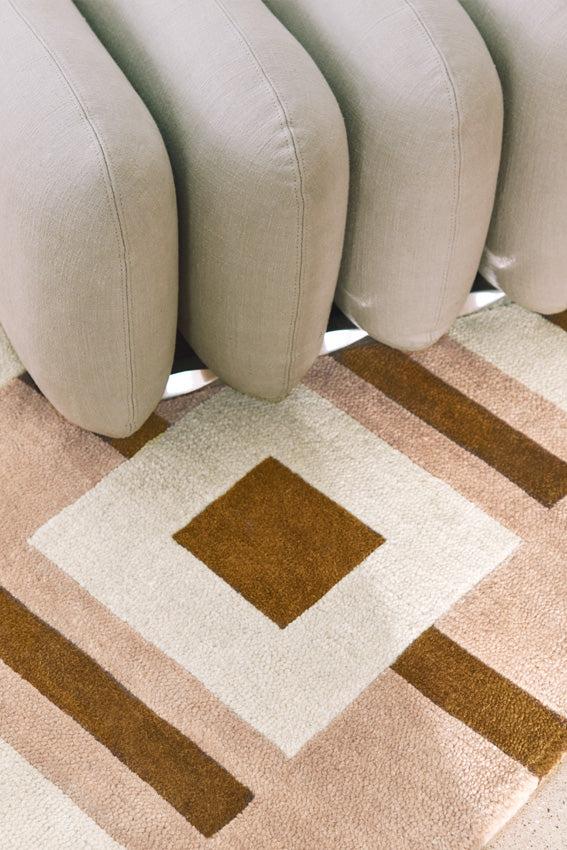 Toulemonde Bochart Elena Naturel Tapis Brun En Laine