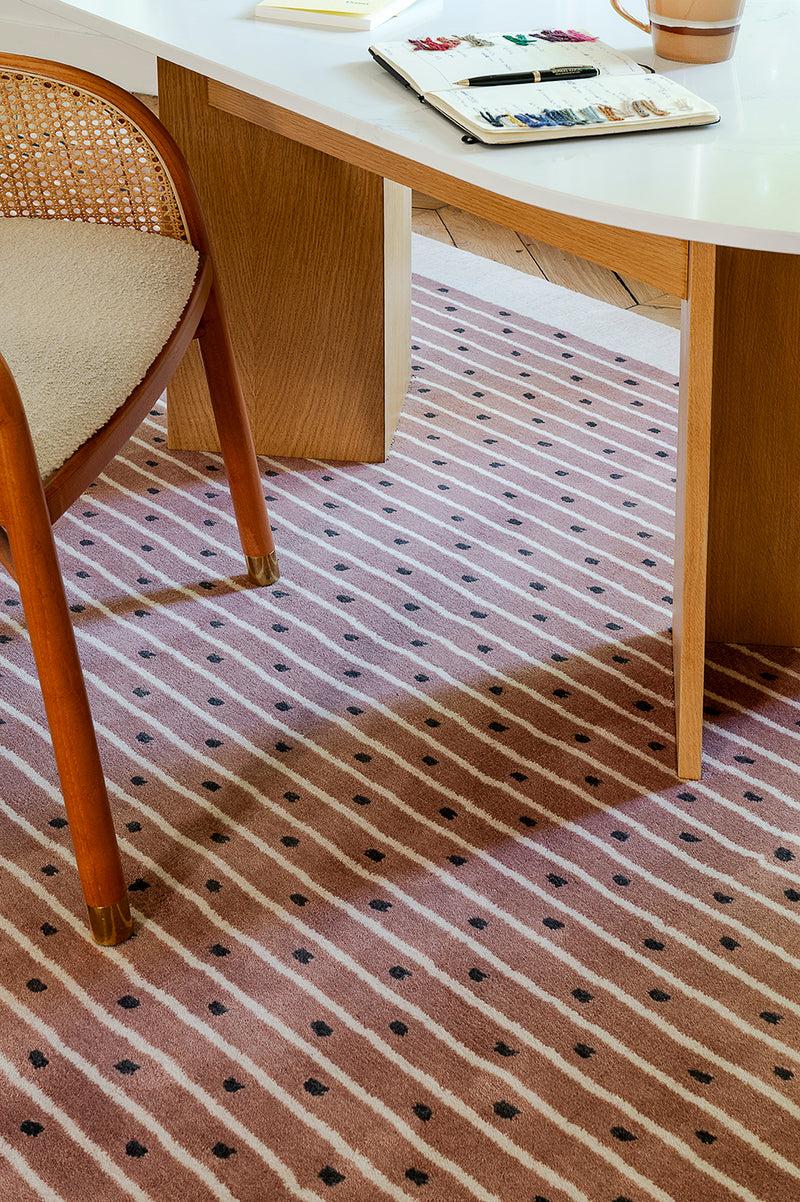 Toulemonde Bochart Exclamation Bois De Rose Tapis Rose En Laine