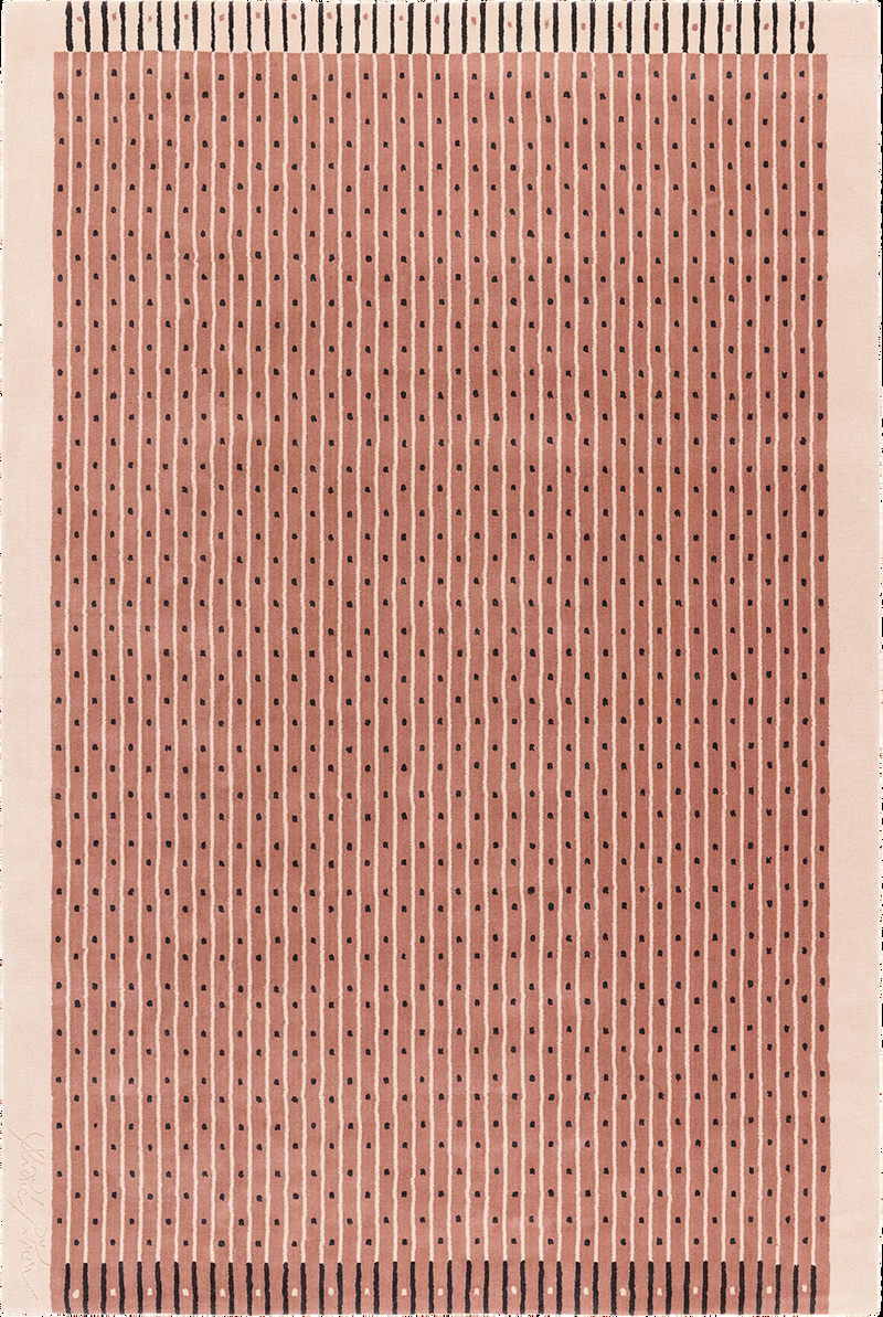 toulemonde bochart Exclamation Bois de rose Tapis rose en laine