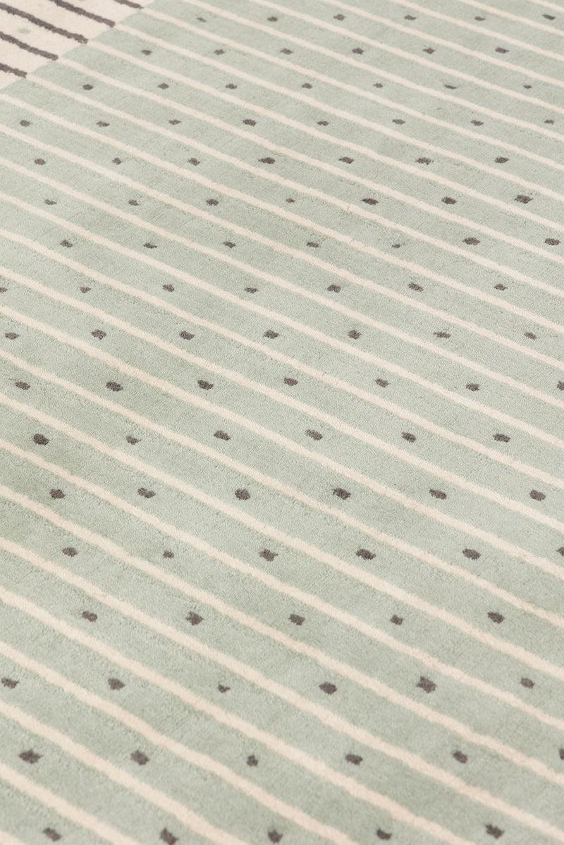 Toulemonde Bochart Exclamation Céladon Tapis Vert En Laine