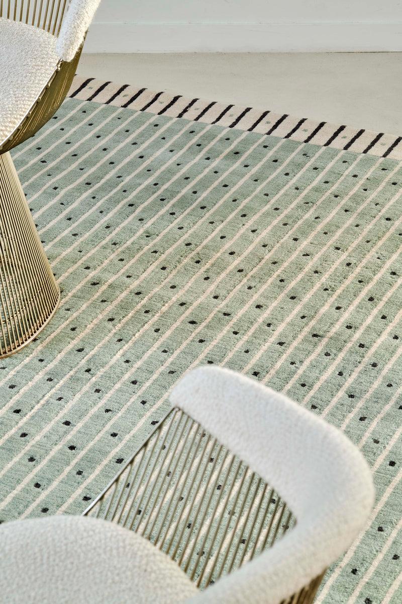 Toulemonde Bochart Exclamation Céladon Tapis Vert En Laine