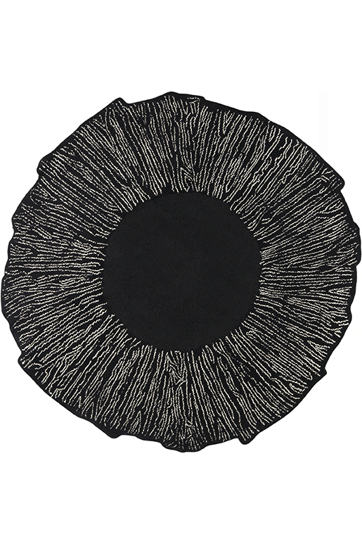 toulemonde bochart Eye Flower Noir Tapis noir 100% laine