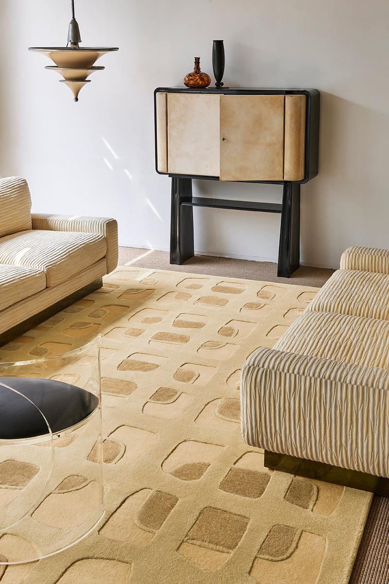 Toulemonde Bochart Faro Beige Tapis Beige En Laine Et Viscose