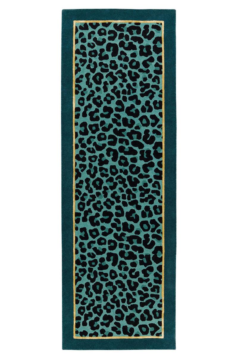 Toulemonde Bochart Fauve Aqua Tapis Bleu En Laine Et Viscose