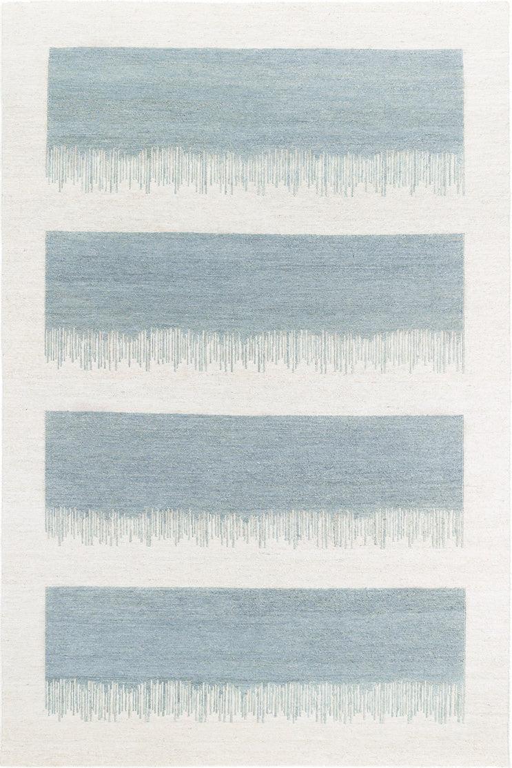 toulemonde bochart Figueras Aqua Tapis bleu 100% golden jute