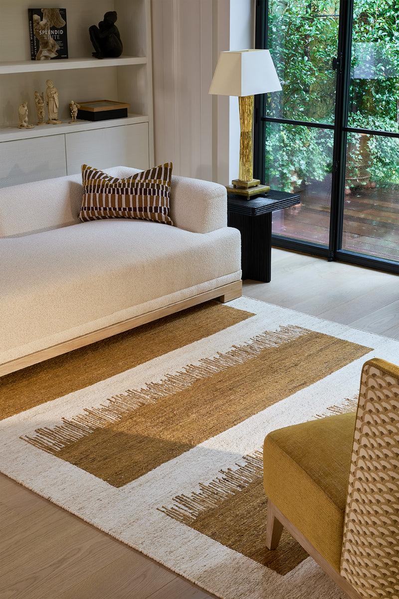 Toulemonde Bochart Figueras Gold Tapis Brun 100% Golden Jute