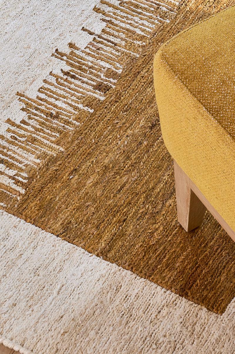 Toulemonde Bochart Figueras Gold Tapis Brun 100% Golden Jute