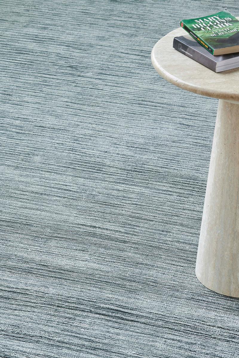 Toulemonde Bochart Glam Aqua Tapis Bleu En Fibre De Bananier