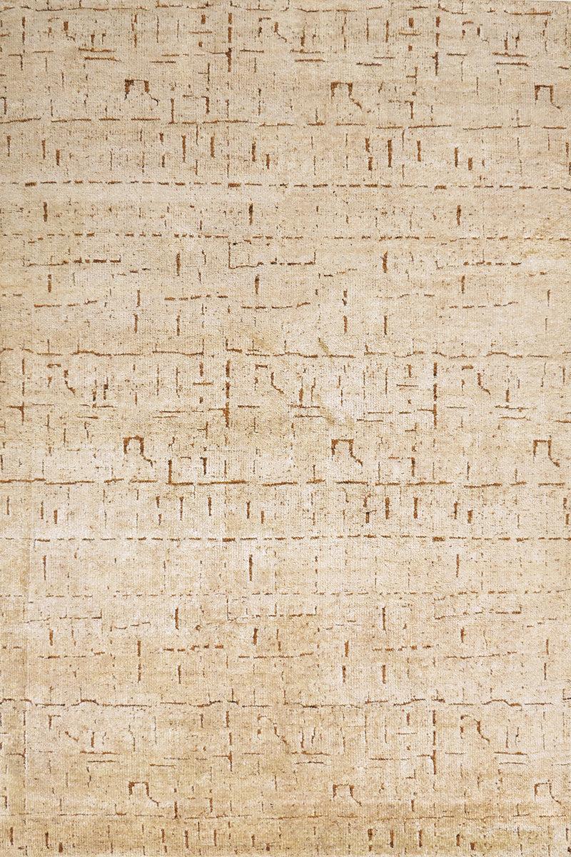 toulemonde bochart Glyphe Naturel Tapis beige en soie recyclée