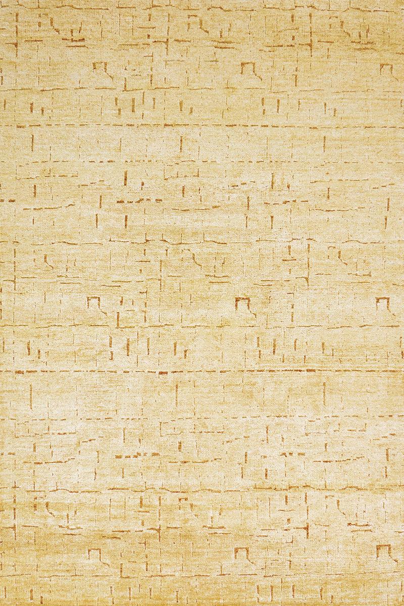 toulemonde bochart Glyphe Or Tapis beige en soie recyclée