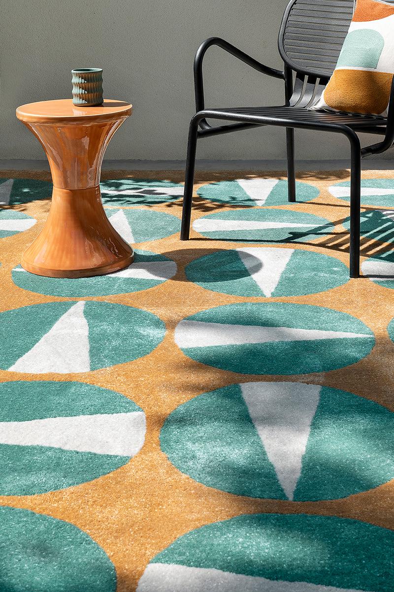 Toulemonde Bochart Gouache Outdoor Terre Tapis Brun En PET Recyclé