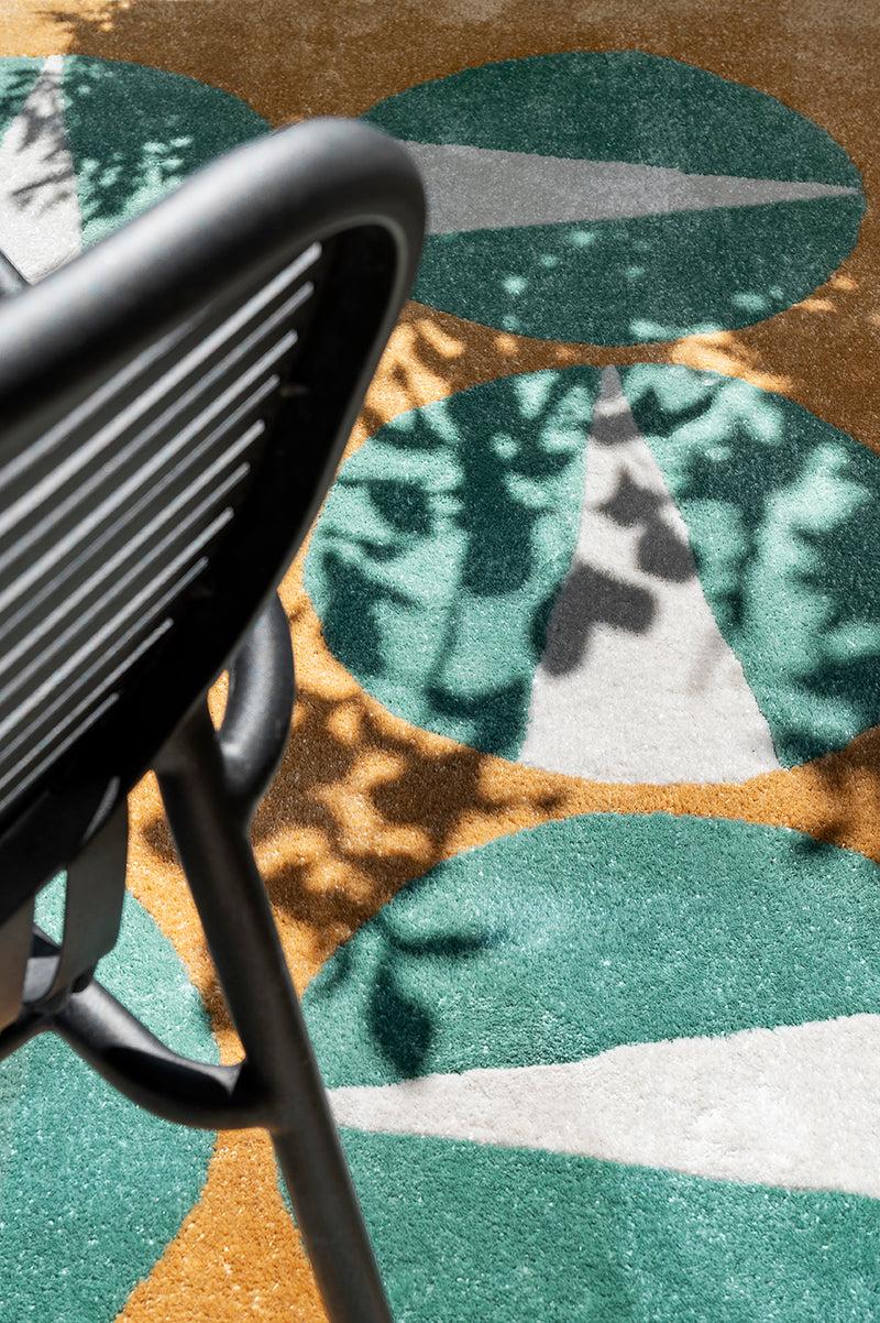 Toulemonde Bochart Gouache Outdoor Terre Tapis Brun En PET Recyclé