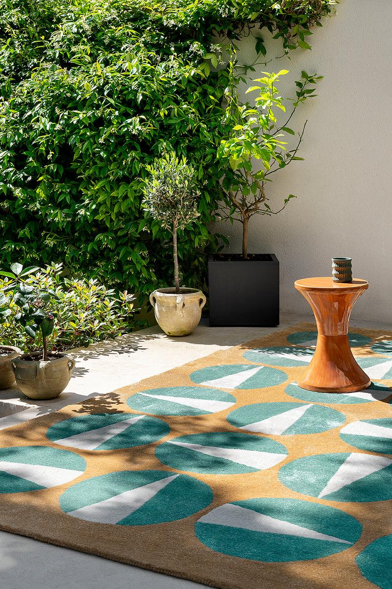 toulemonde bochart Gouache Outdoor Terre Tapis brun en PET recyclé