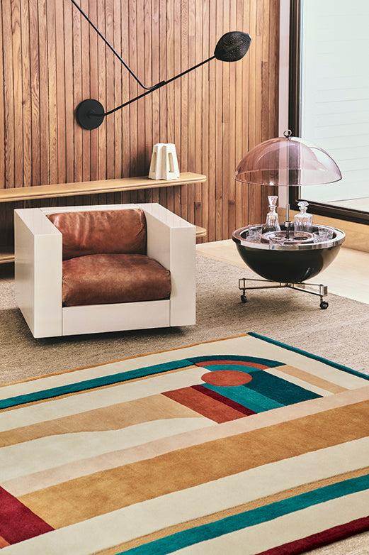 Toulemonde Bochart Hacienda Multi Tapis Brun Multicolore En Laine