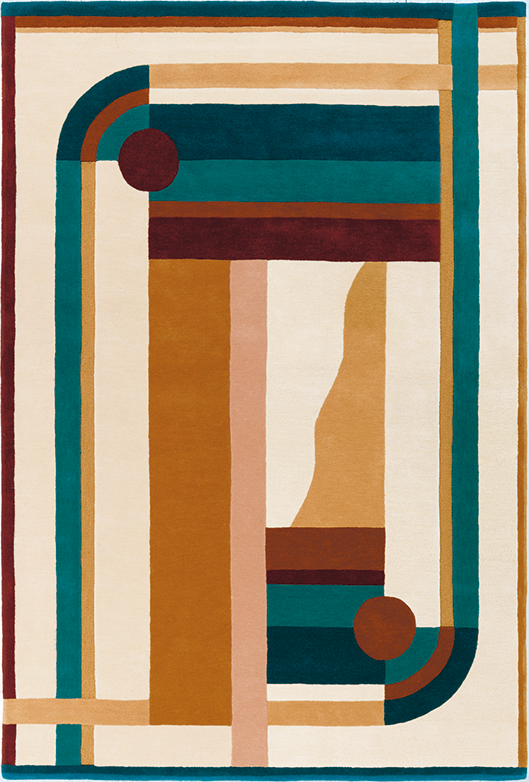 toulemonde bochart Hacienda Multi Tapis brun multicolore en laine