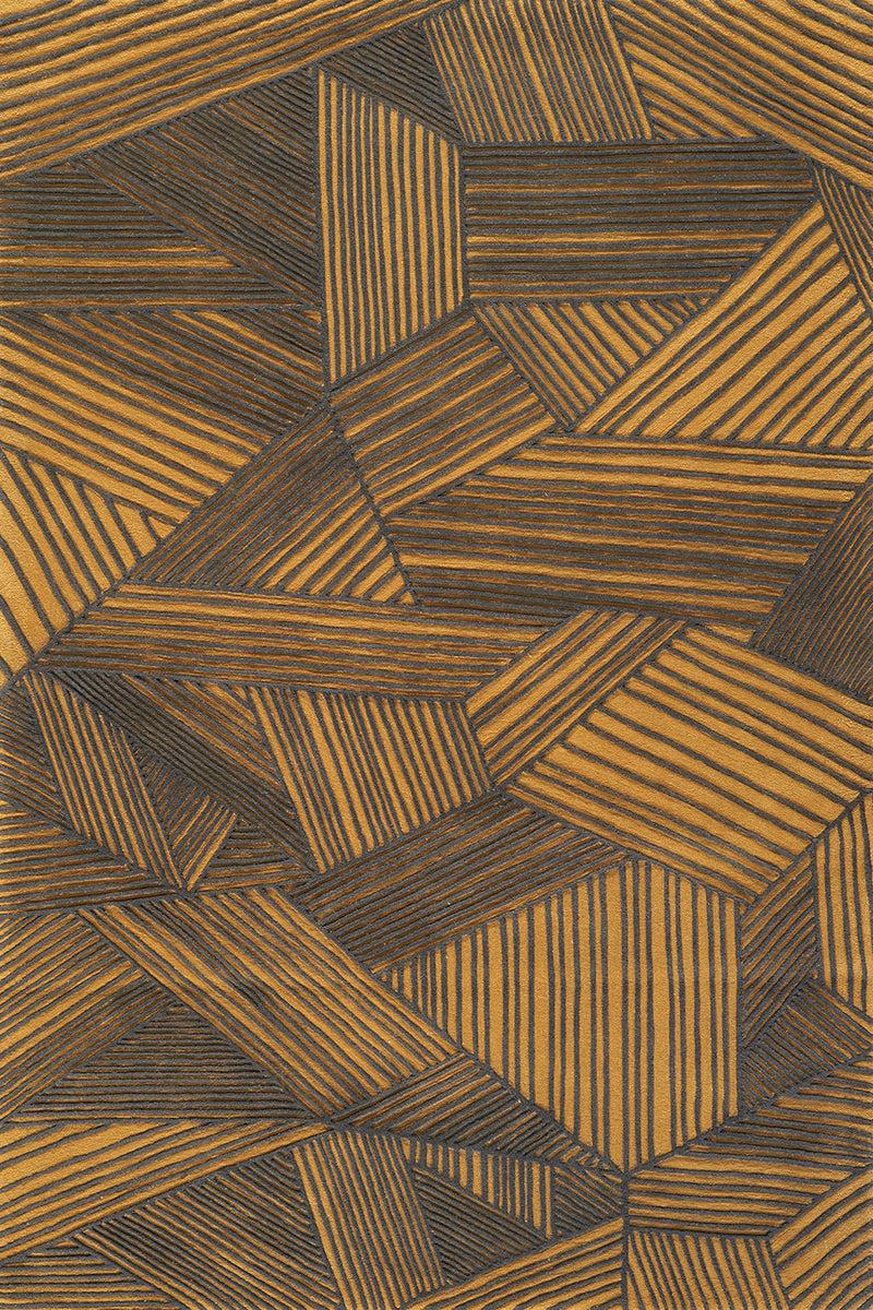 toulemonde bochart Intreccio Safran Tapis jaune en laine