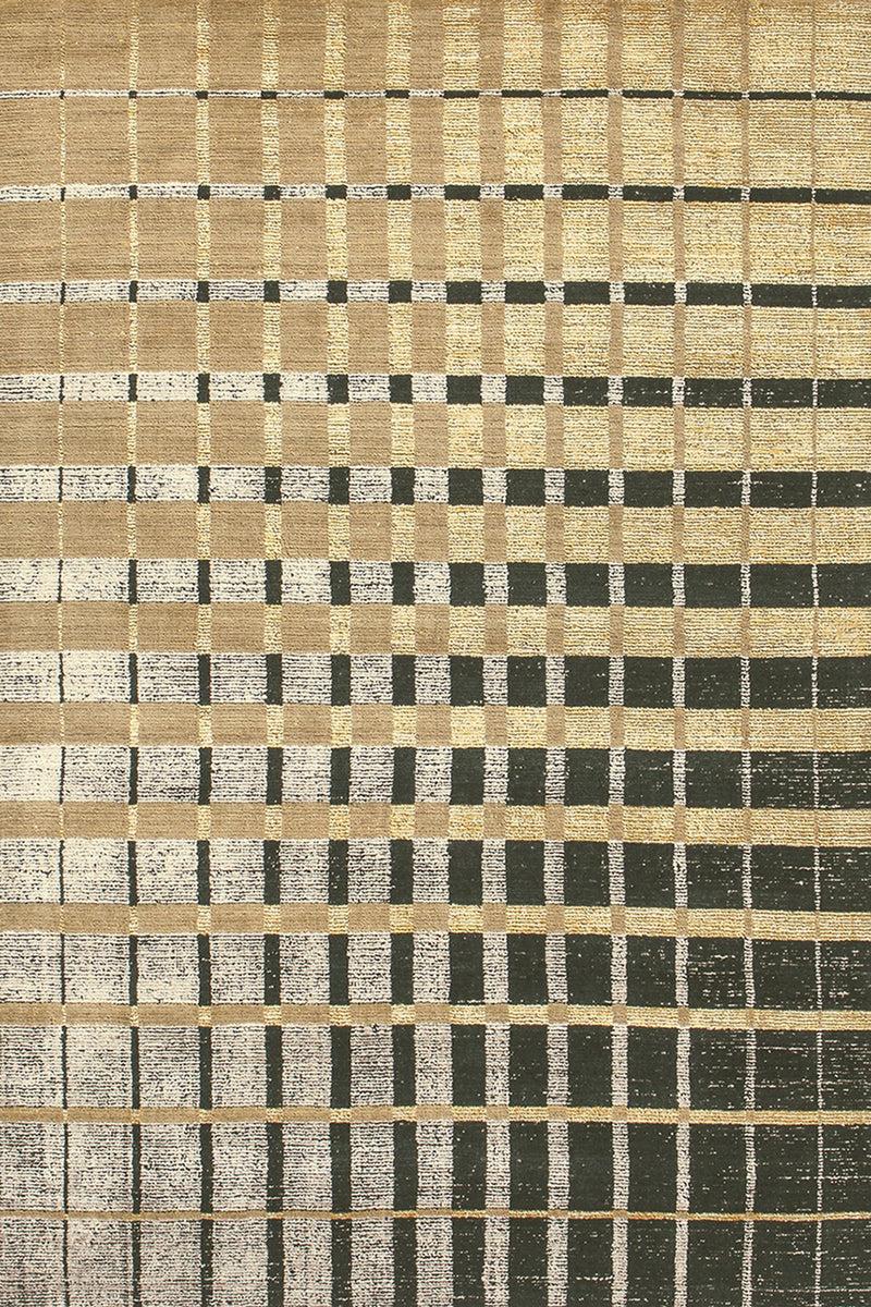 toulemonde bochart Isadora Or Tapis brun en laine et bambou