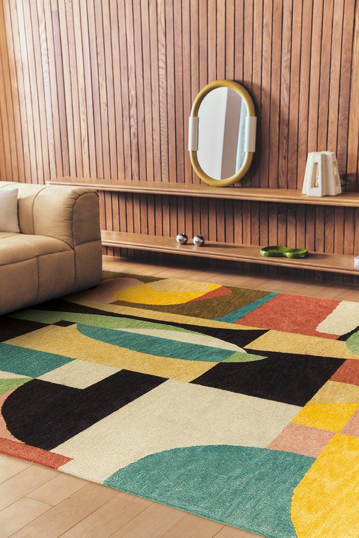 Toulemonde Bochart Jazzy Multi Tapis Multicolore En Laine