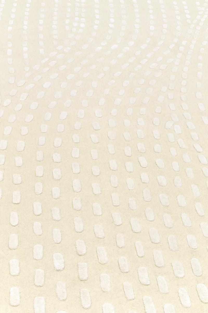 Toulemonde Bochart Kantha Blanc Tapis Blanc En Laine Tencel