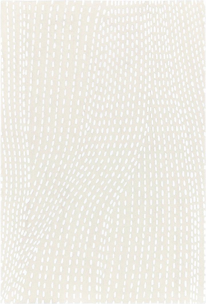 toulemonde bochart Kantha Blanc Tapis blanc en laine tencel