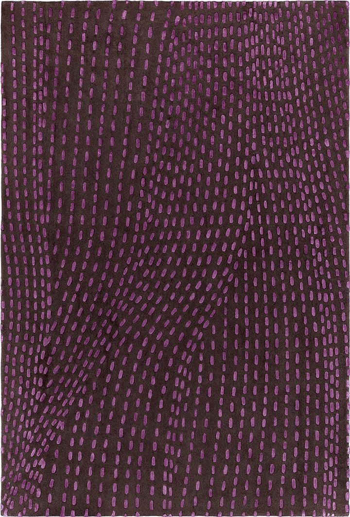 toulemonde bochart Kantha Prune Tapis prune en laine tencel