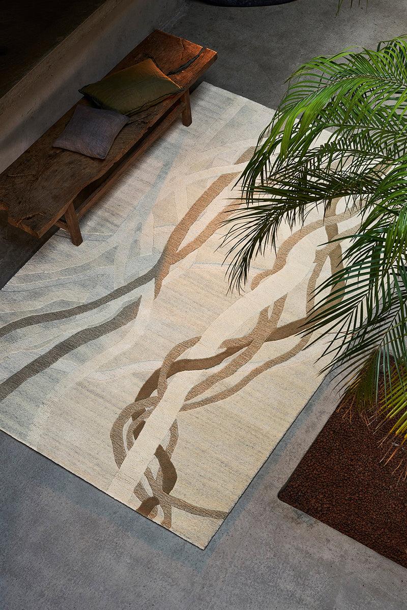 Toulemonde Bochart Lianes Naturel Tapis Beige En Laine
