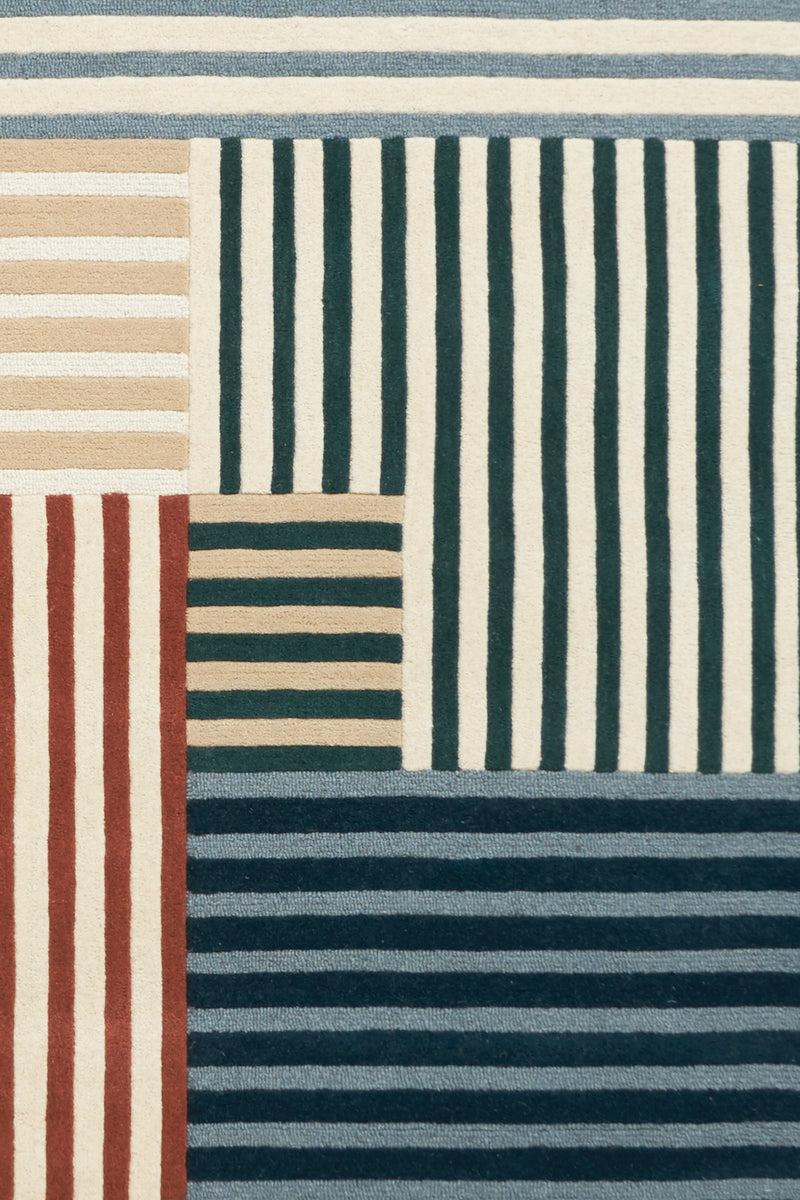 Toulemonde Bochart Mackintosh Nordic Tapis Bleu En Laine