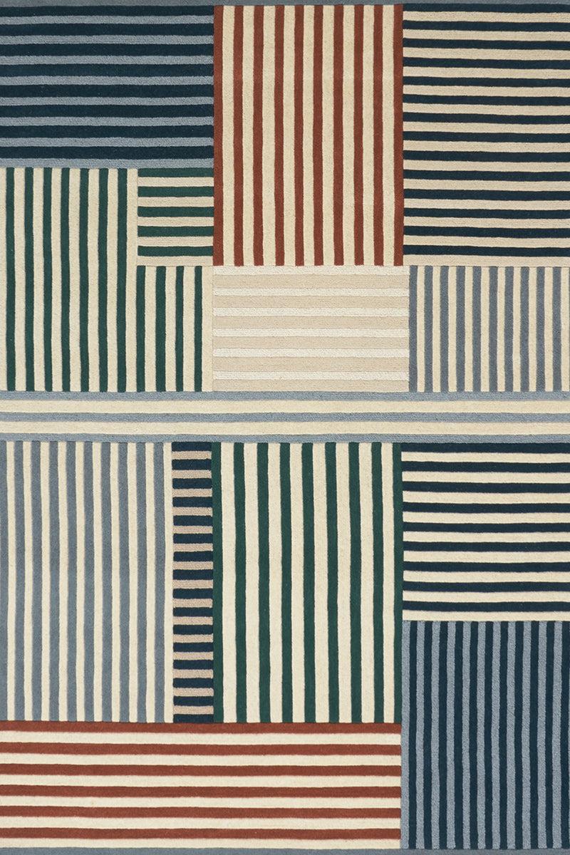 toulemonde bochart Mackintosh Nordic Tapis bleu en laine