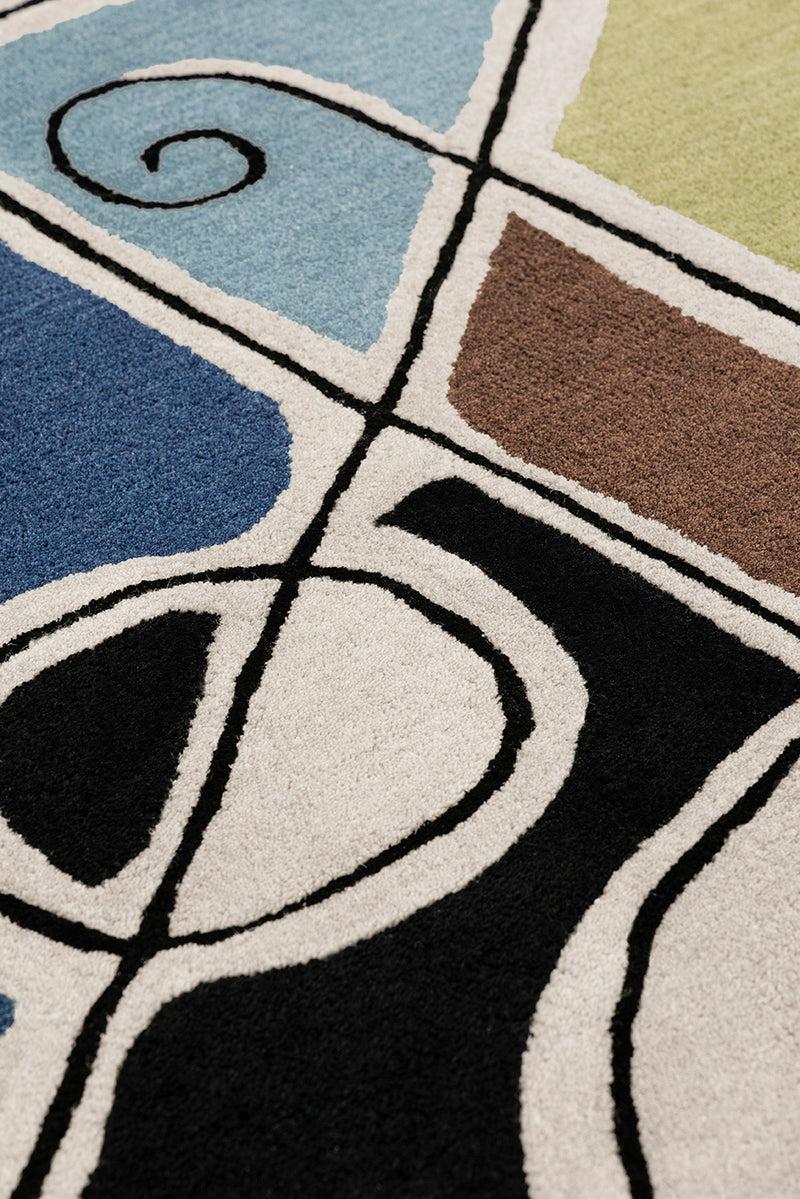 Toulemonde Bochart Minos Multi Tapis Multicolore En Laine Et Viscose