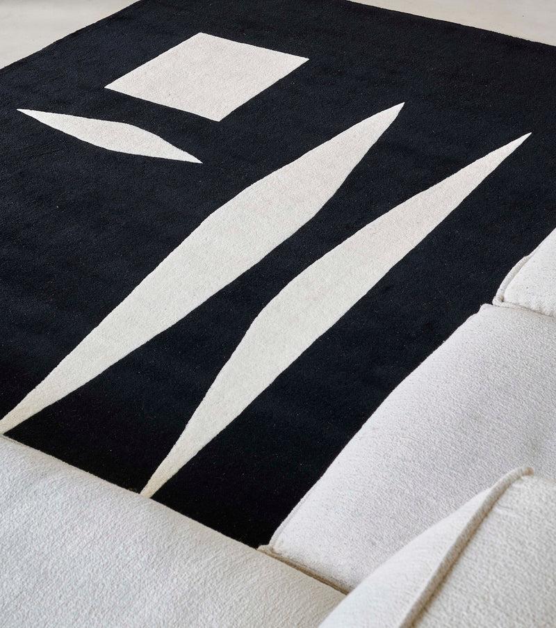 Toulemonde Bochart Nanquim Noir Tapis Noir En Laine