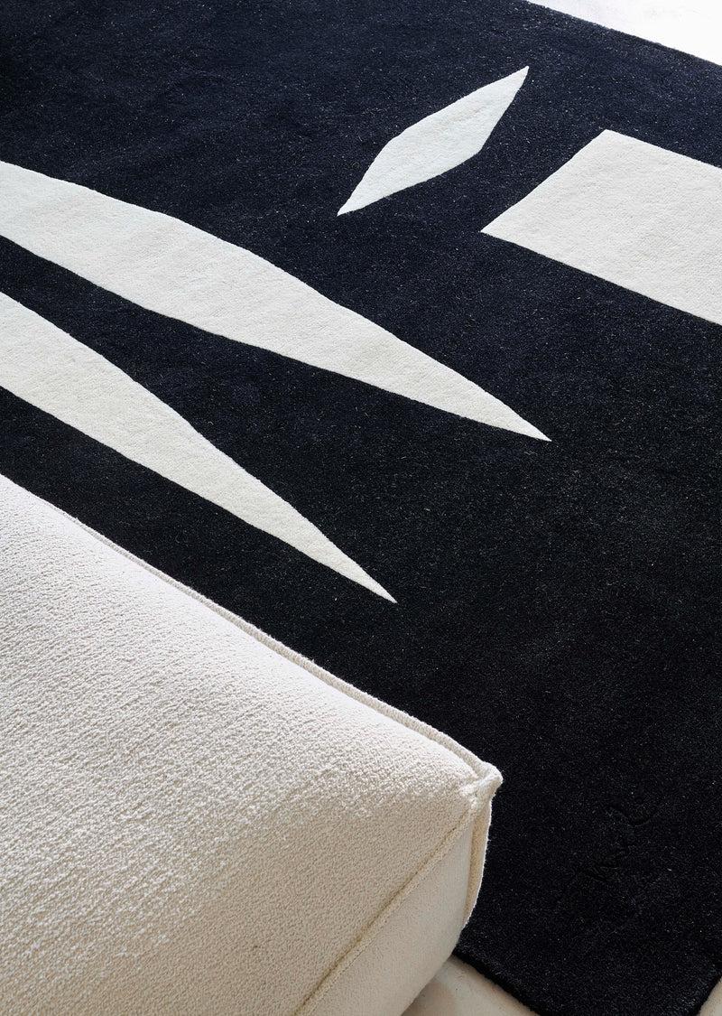 Toulemonde Bochart Nanquim Noir Tapis Noir En Laine