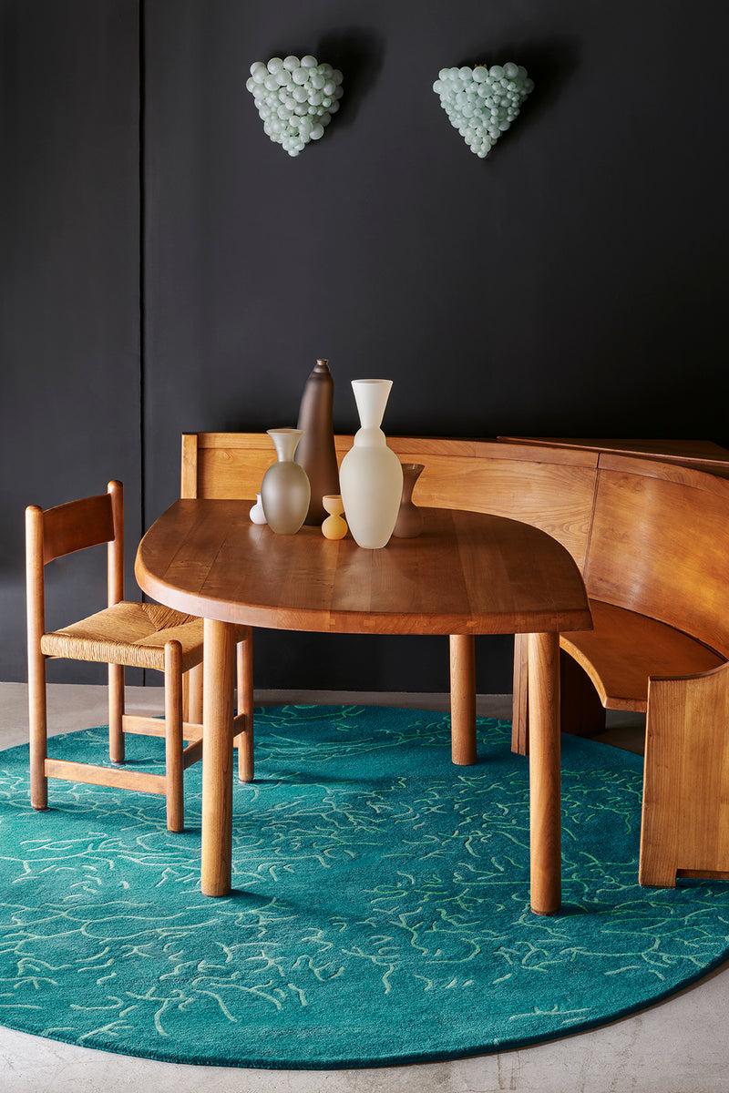 Toulemonde Bochart Nature Lagon Tapis Vert En Laine