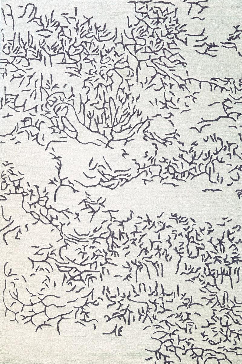 toulemonde bochart Nature Negatif Tapis noir et blanc en laine