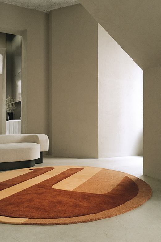 Toulemonde Bochart Nucleus Noisette Tapis Brun En Laine