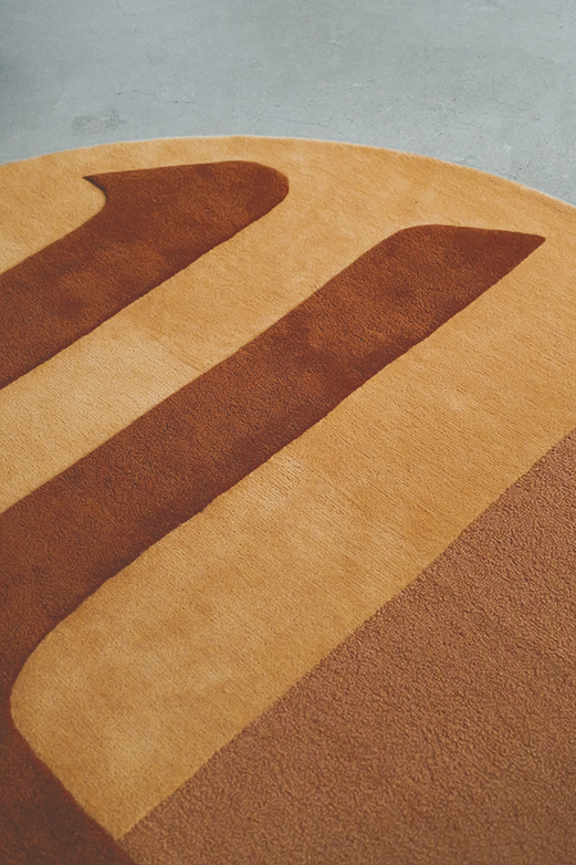Toulemonde Bochart Nucleus Noisette Tapis Brun En Laine
