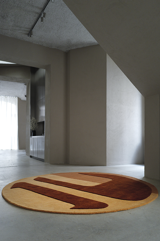 Toulemonde Bochart Nucleus Noisette Tapis Brun En Laine