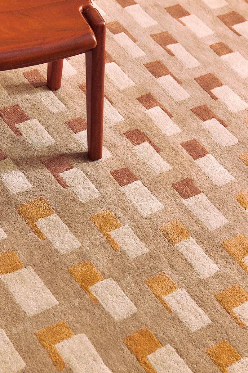 Toulemonde Bochart Ombra Terracotta Tapis Brun En Laine
