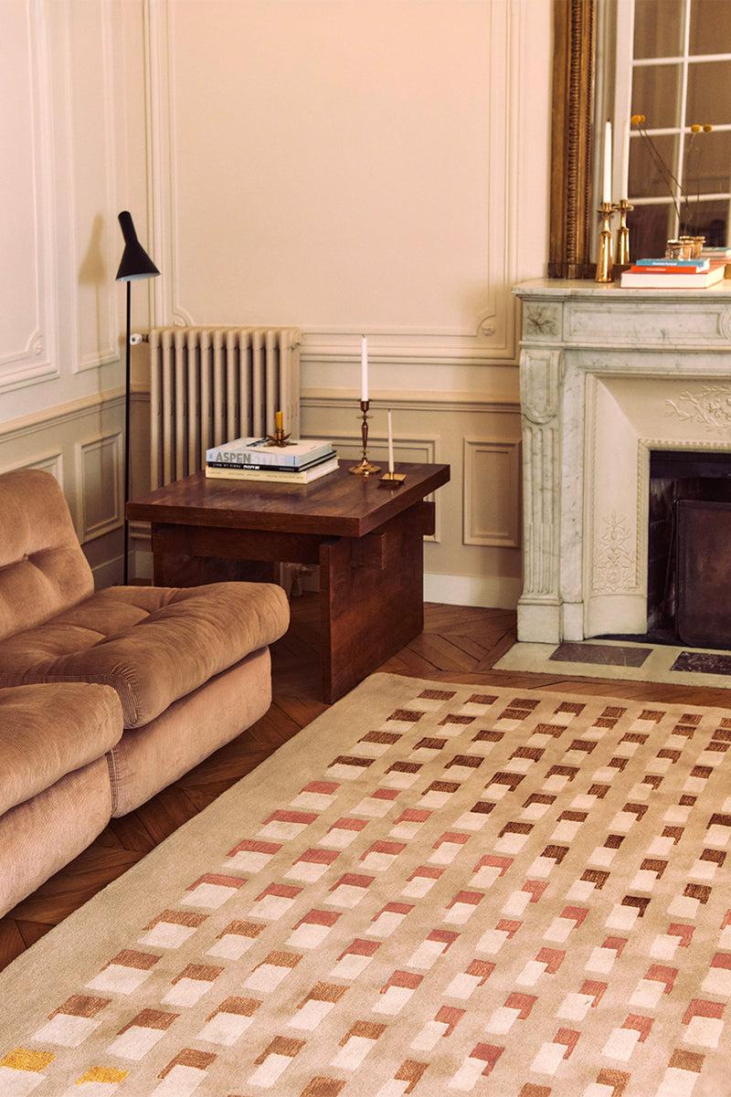 Toulemonde Bochart Ombra Terracotta Tapis Brun En Laine