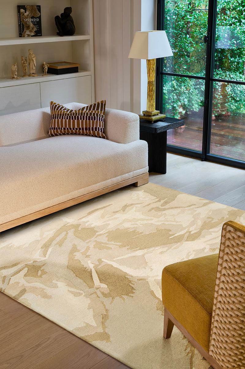 Toulemonde Bochart Paper Beige Tapis Beige En Lyocell