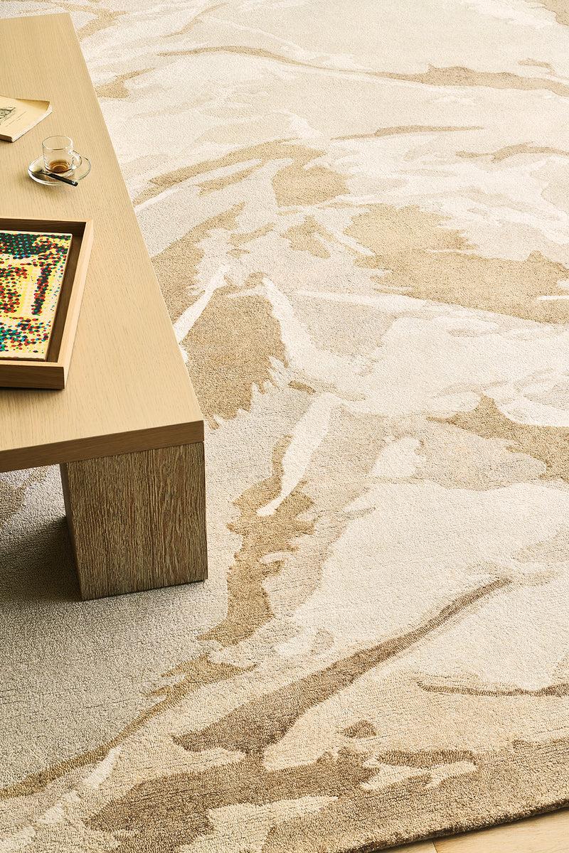 Toulemonde Bochart Paper Beige Tapis Beige En Lyocell