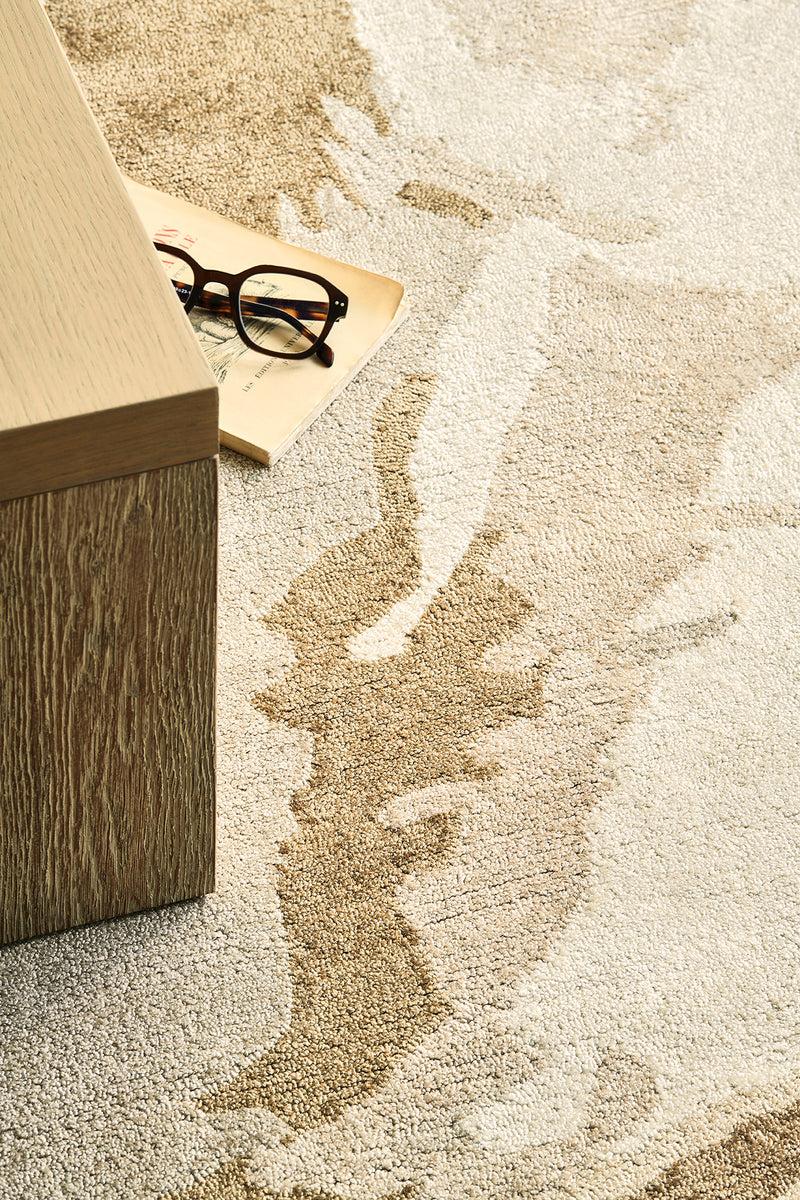Toulemonde Bochart Paper Beige Tapis Beige En Lyocell