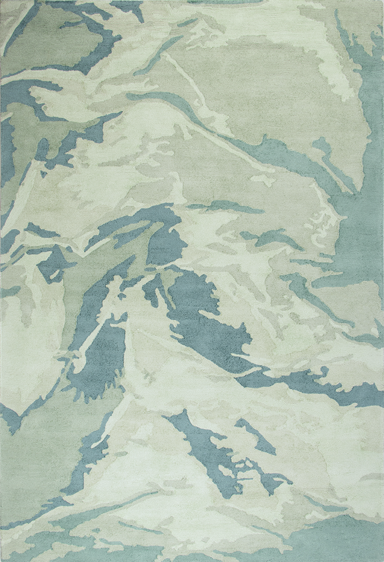 toulemonde bochart Paper Celadon Tapis vert en lyocell