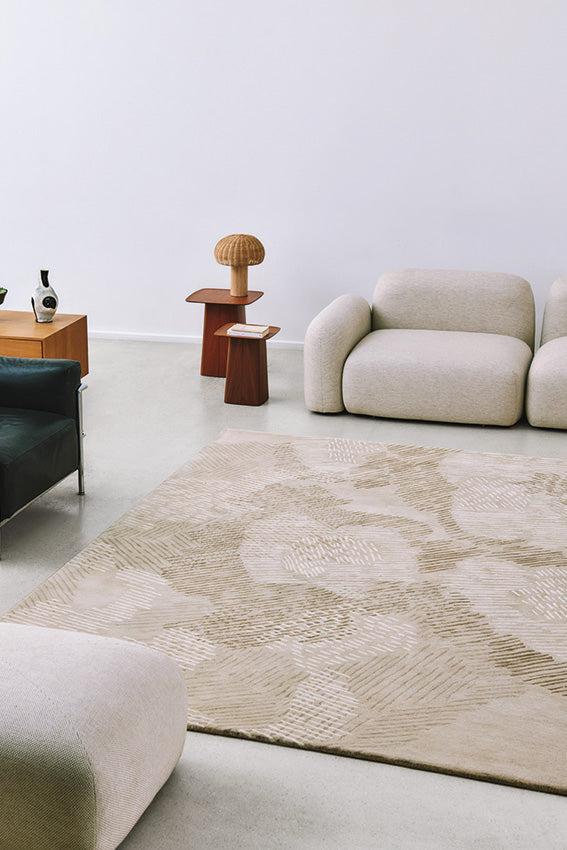 Toulemonde Bochart Paysage Naturel Tapis Beige En Laine