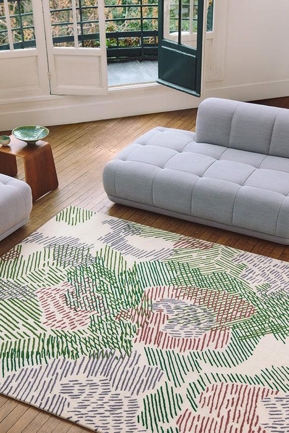 Toulemonde Bochart Paysage Printemps Tapis Multicolore En Laine