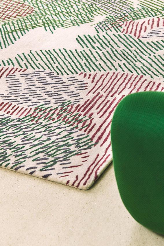 Toulemonde Bochart Paysage Printemps Tapis Multicolore En Laine