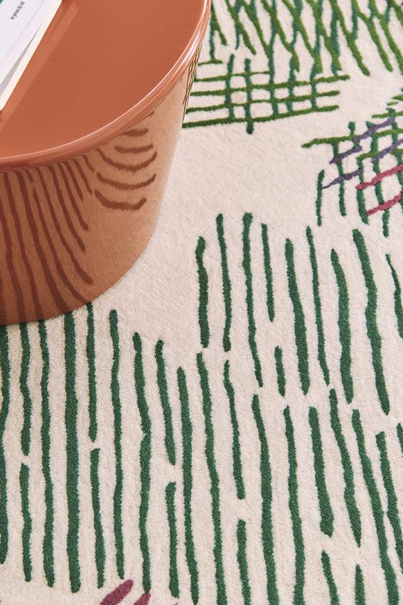 Toulemonde Bochart Paysage Printemps Tapis Multicolore En Laine