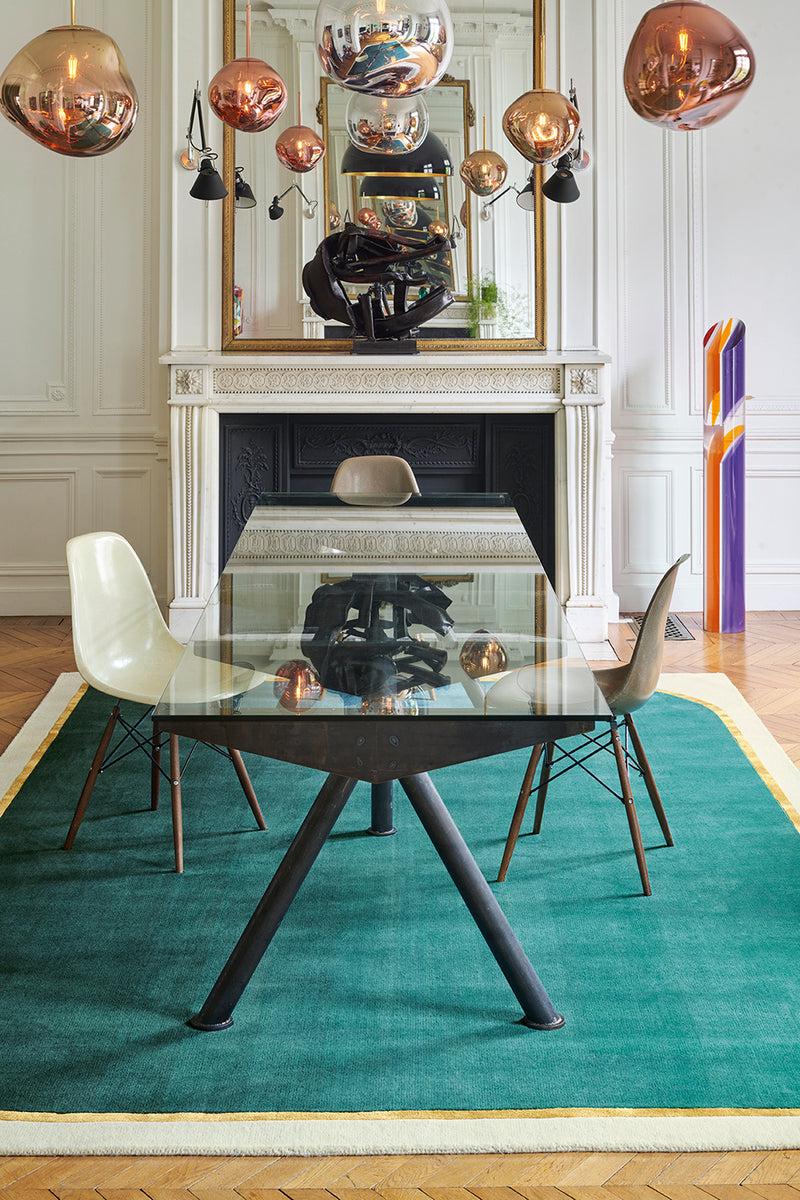 Toulemonde Bochart Persia Emeraude Tapis Vert En Laine Et Viscose