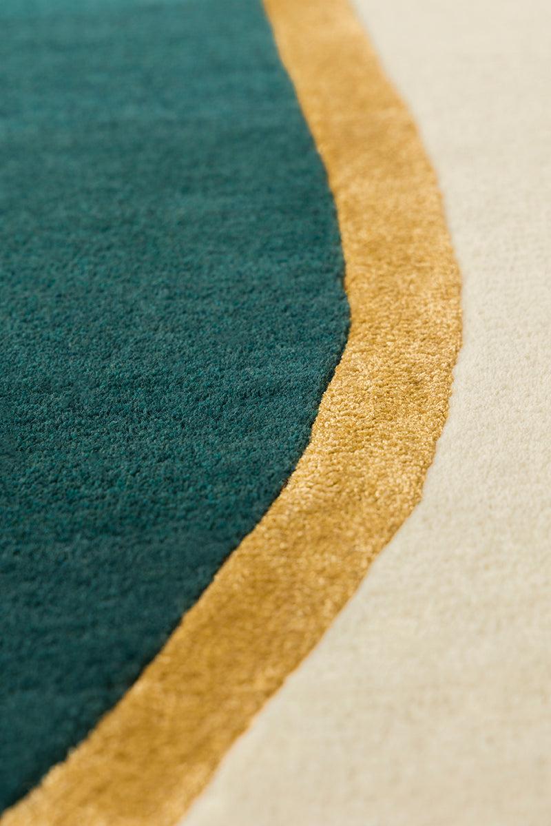 Toulemonde Bochart Persia Emeraude Tapis Vert En Laine Et Viscose