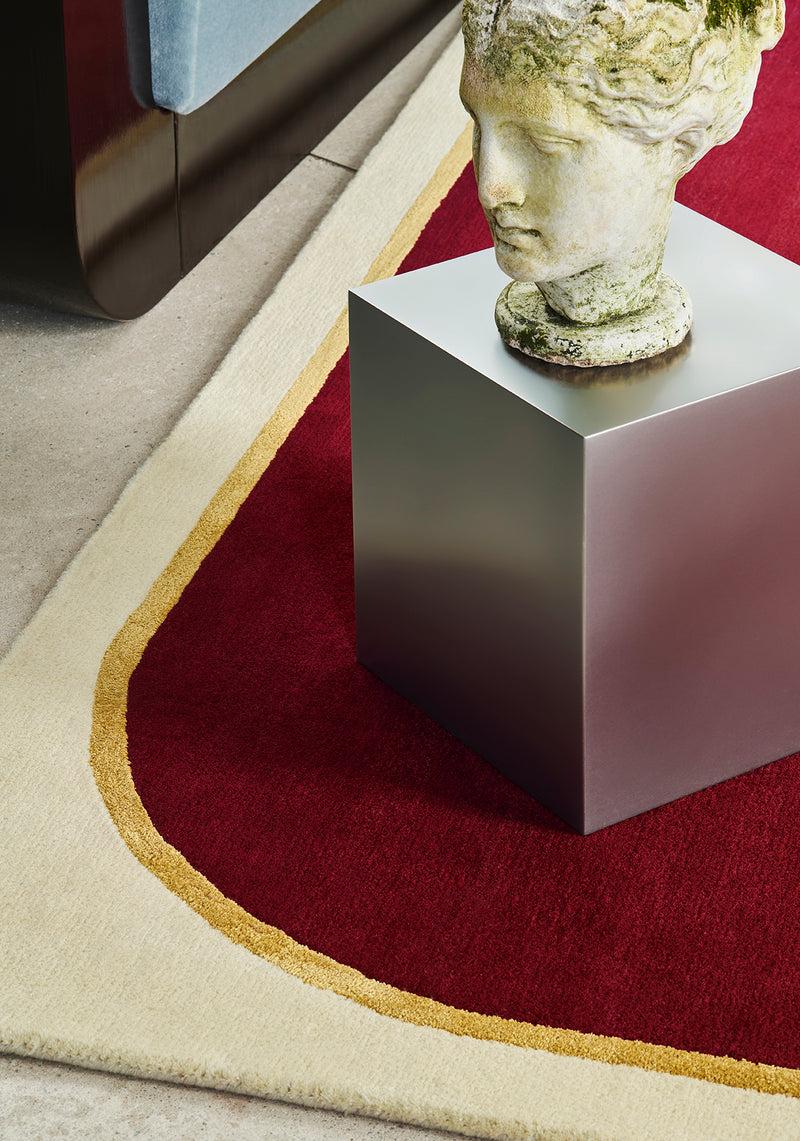 Toulemonde Bochart Persia Rubis Tapis Rouge En Laine Et Viscose